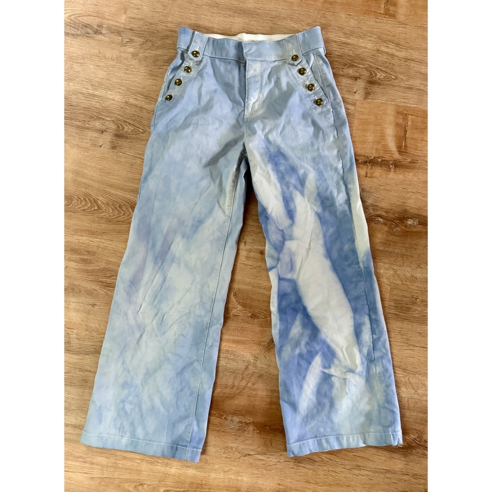 St. John's Bay Wide Leg High Waist Tie Dye Sailor‎ Pants Women's Size 6